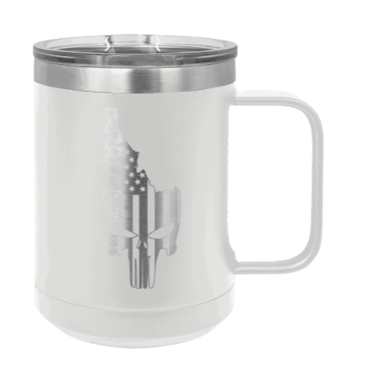 Idaho Punisher Flag - 15oz Mug Laser Engraved - Image 16