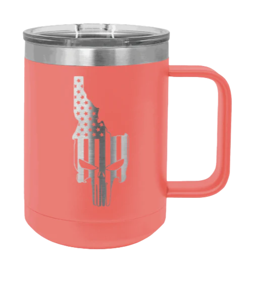 Idaho Punisher Flag - 15oz Mug Laser Engraved - Image 3
