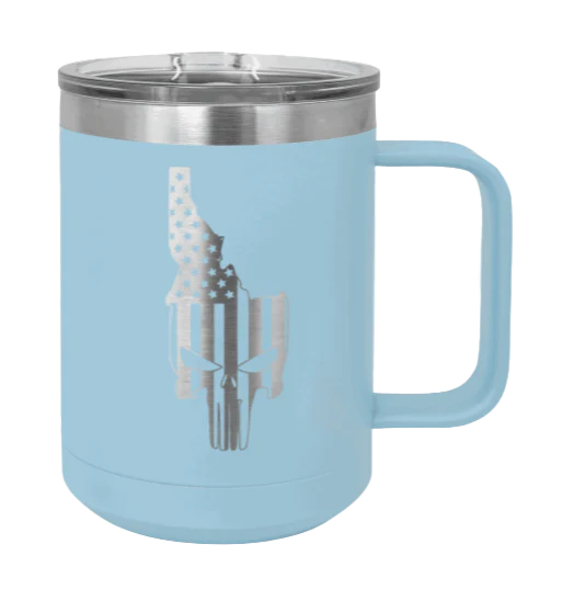 Idaho Punisher Flag - 15oz Mug Laser Engraved - Image 6
