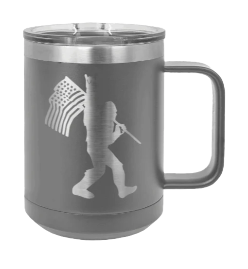 Squatch Flag - 15oz Mug Laser Engraved - Image 4