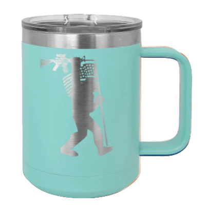 Squatch AR Flag - 15oz Mug Laser Engraved - Image 15