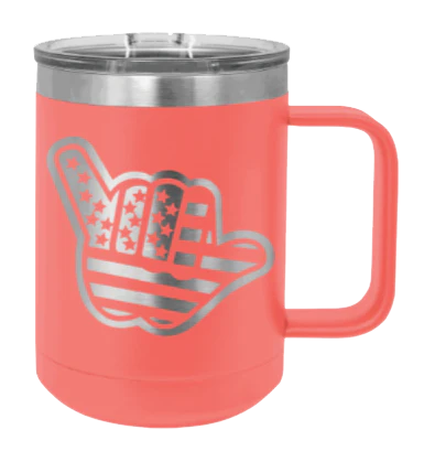 Shaka Flag - 15oz Mug Laser Engraved - Image 3