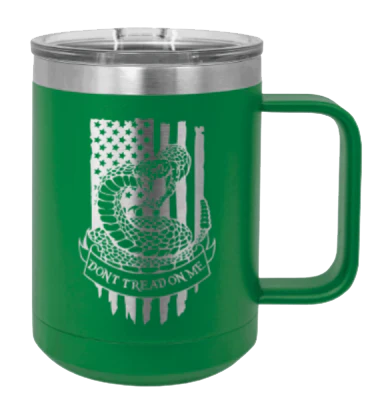 Don't Tread On Me Snake - 15oz Mug Laser Engraved - Image 5