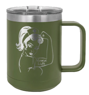 Nurse Life Girl - 15oz Mug Laser Engraved - Image 10