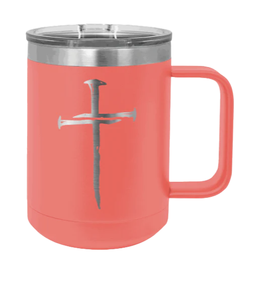 3 Nails Cross - 15oz Mug Laser Engraved - Image 3