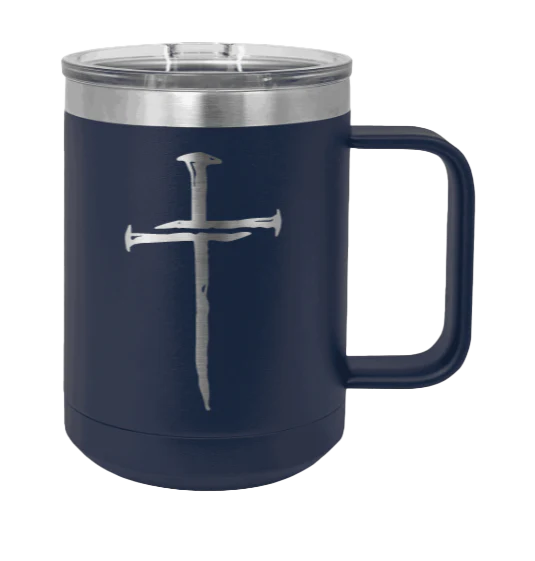3 Nails Cross - 15oz Mug Laser Engraved - Image 9