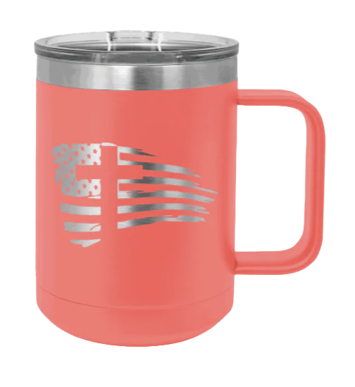 Cross Flag 2 - 15oz Mug Laser Engraved - Image 3