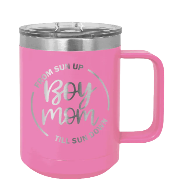 Boy Mom - 15oz Mug Laser Engraved - Image 12