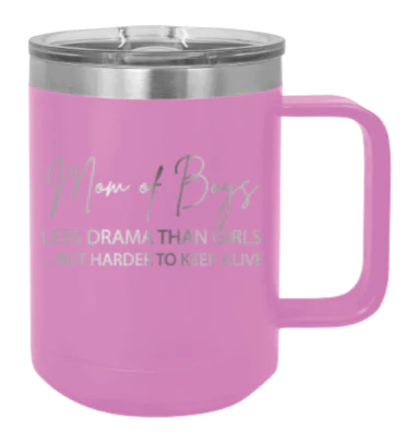 Mom of Boys - 15oz Mug Laser Engraved - Image 7