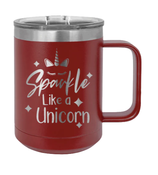 Sparkle Like A Unicorn - 15oz Mug Laser Engraved - Image 8