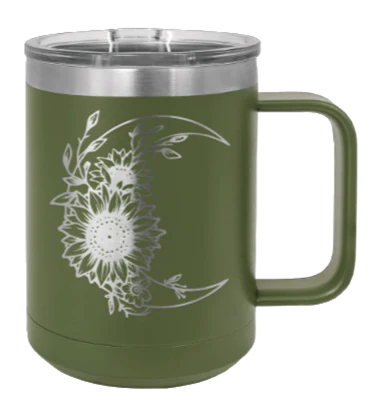 Sunflower Moon - 15oz Mug Laser Engraved - Image 10