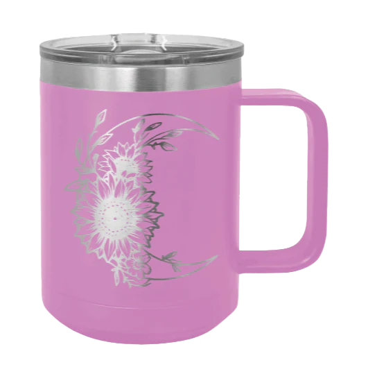 Sunflower Moon - 15oz Mug Laser Engraved - Image 7