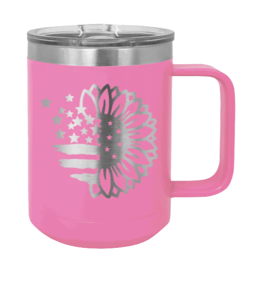 Sunflower Flag - 15oz Mug Laser Engraved - Image 12