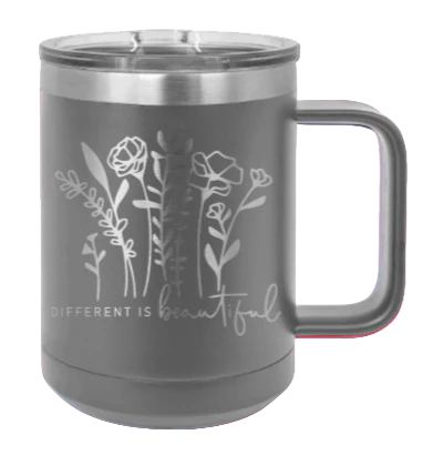 Different Is Beautiful - 15oz Mug Laser Engraved - Image 4