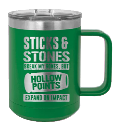 Hollow Points Expand On Impact - 15oz Mug Laser Engraved - Image 5