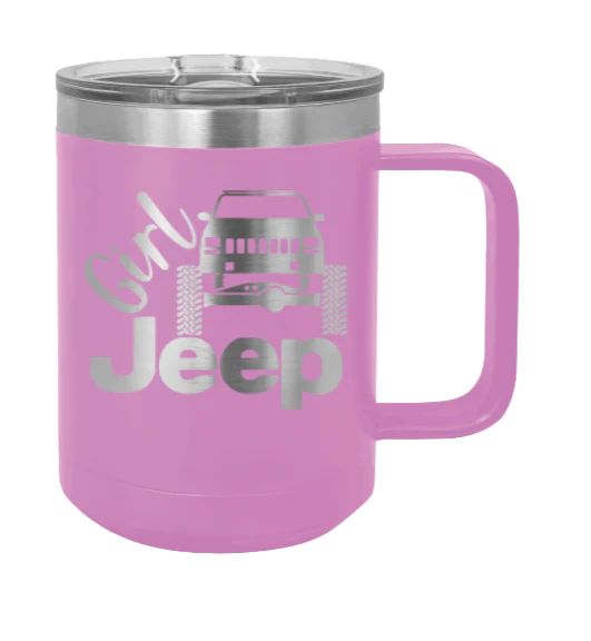 Girl Jeep Cherokee - 15oz Mug Laser Engraved - Image 7