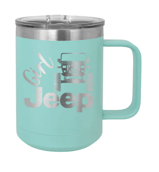 Girl Jeep YJ - 15oz Mug Laser Engraved - Image 15