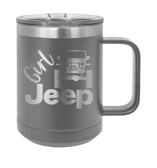 Girl Jeep YJ - 15oz Mug Laser Engraved - Image 4
