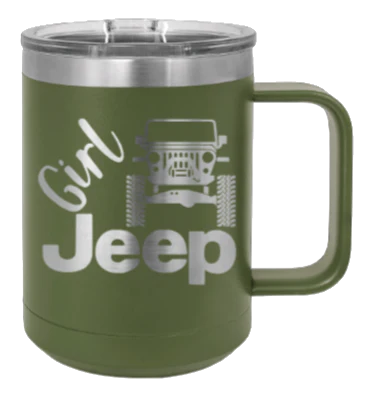 Girl Jeep TJ - 15oz Mug Laser Engraved - Image 10