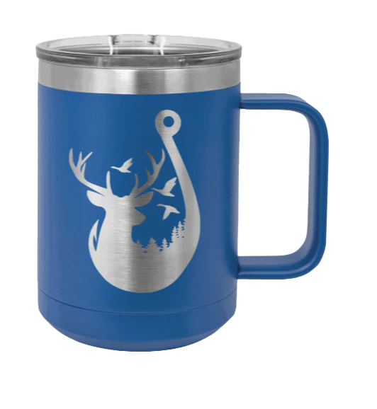 Ducks and Bucks - 15oz Mug Laser Engraved - Image 2