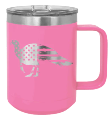 Distressed Flag Turkey - 15oz Mug Laser Engraved - Image 12