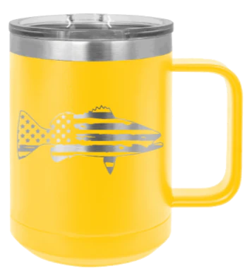Distressed Flag Bass - 15oz Mug Laser Engraved - Image 17