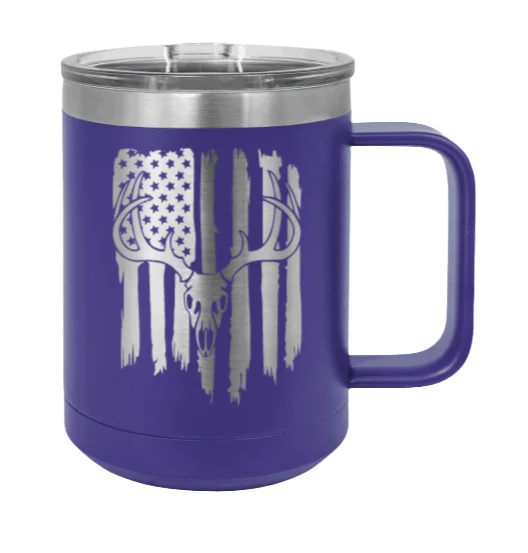 Deer Flag 2 - 15oz Mug Laser Engraved - Image 13