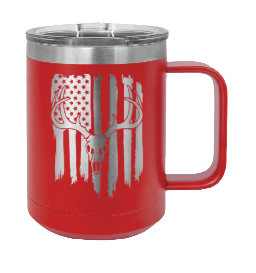 Deer Flag 2 - 15oz Mug Laser Engraved - Image 14