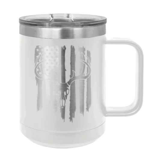 Deer Flag 2 - 15oz Mug Laser Engraved - Image 16