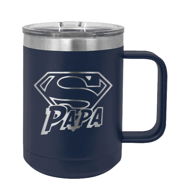 Super Papa - 15oz Mug Laser Engraved - Image 9
