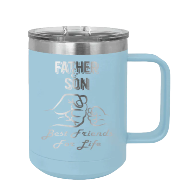 Father And Son Fist Bump - 15oz Mug Laser Engraved - Image 6