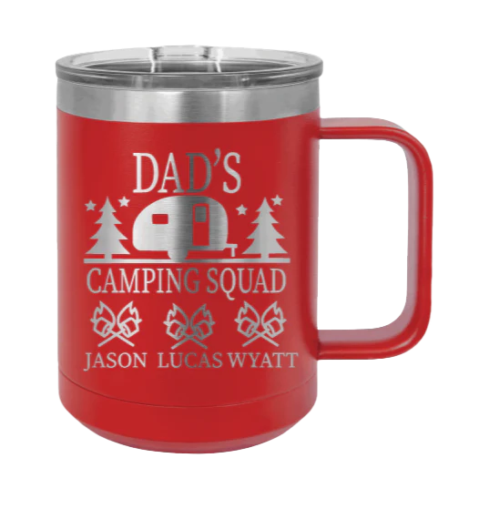 Dad's Camping Squad - 15oz Mug Laser Engraved - Image 14