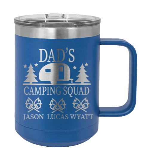 Dad's Camping Squad - 15oz Mug Laser Engraved - Image 2