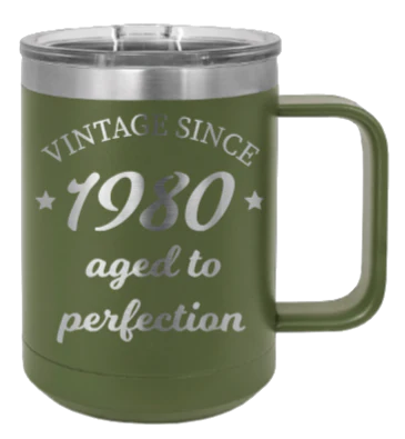 Aged To Perfection - 15oz Mug Laser Engraved - Image 9