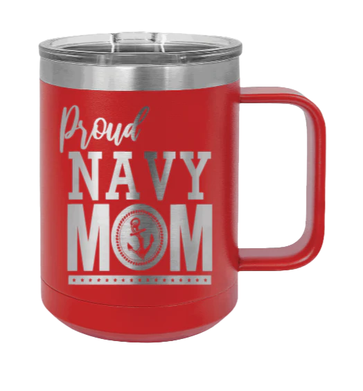 Navy Mom - 15oz Mug Laser Engraved - Image 14