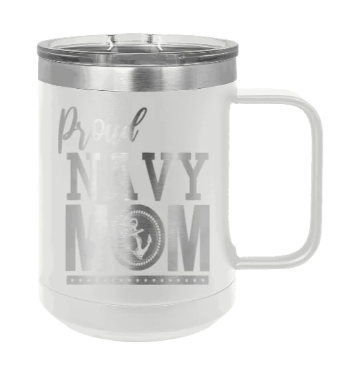 Navy Mom - 15oz Mug Laser Engraved - Image 16