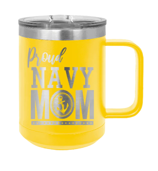 Navy Mom - 15oz Mug Laser Engraved - Image 17