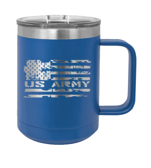 Army Flag - 15oz Mug Laser Engraved - Image 2
