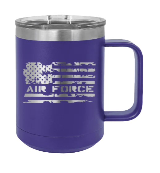 Air Force Flag - 15oz Mug Laser Engraved - Image 13