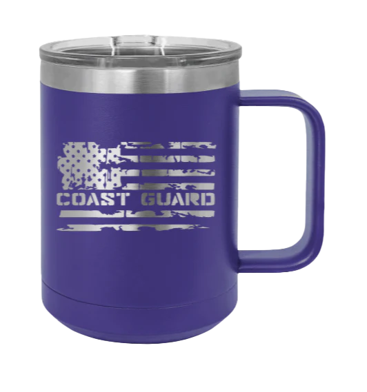 Coast Guard Flag - 15oz Mug Laser Engraved - Image 13