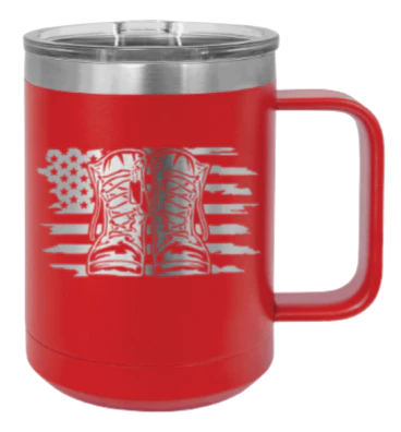Combat Boots Flag - 15oz Mug Laser Engraved - Image 14