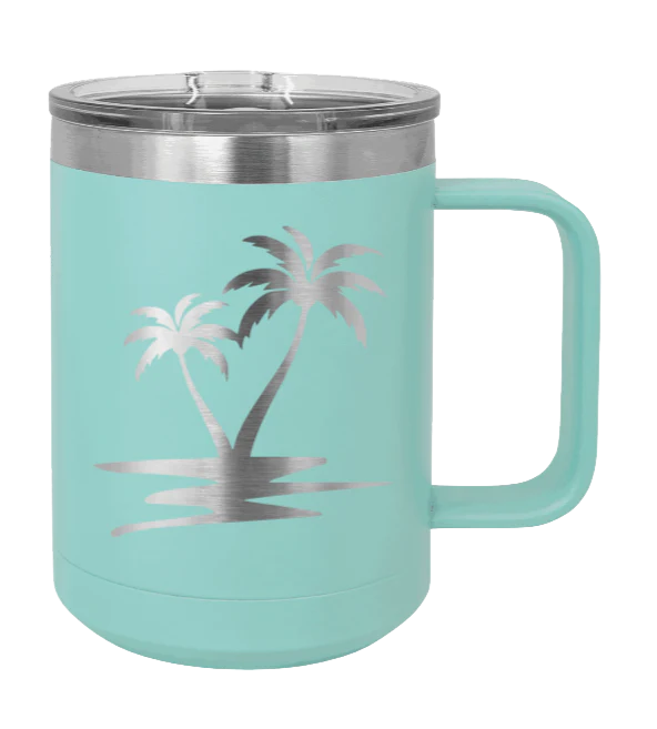 Palm Trees - 15oz Mug Laser Engraved - Image 15