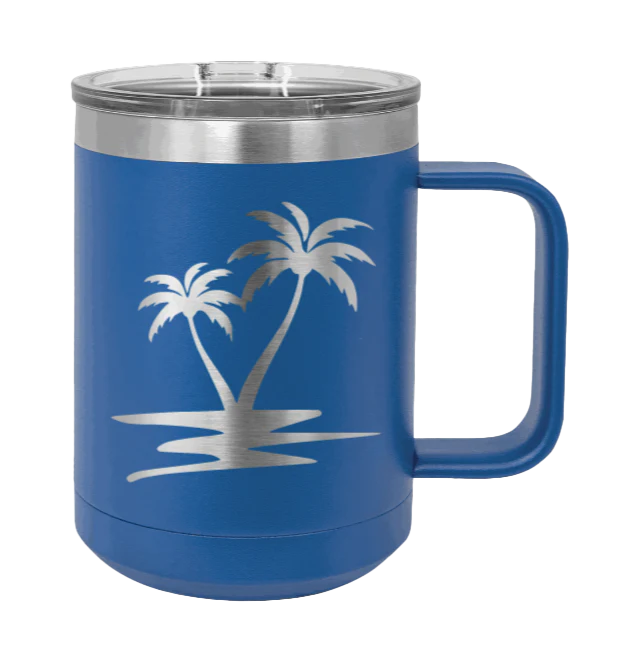 Palm Trees - 15oz Mug Laser Engraved - Image 2