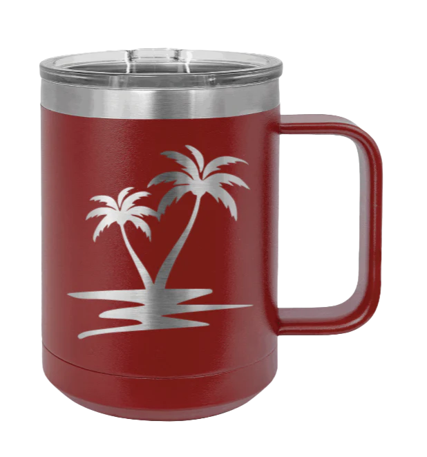 Palm Trees - 15oz Mug Laser Engraved - Image 8