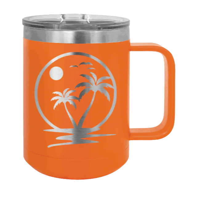 Palm Trees 2 - 15oz Mug Laser Engraved - Image 11