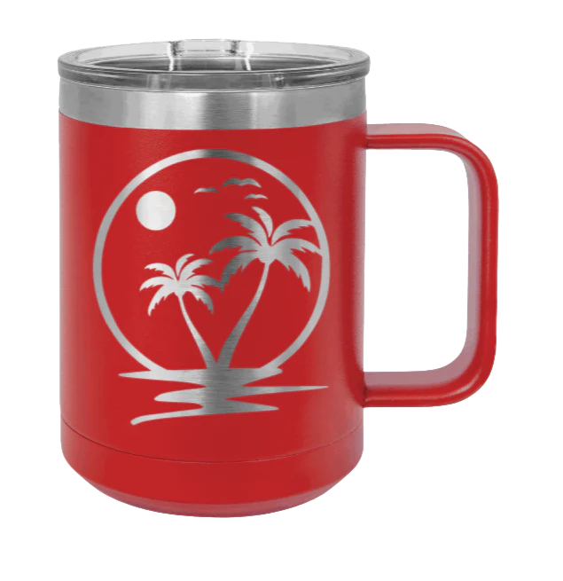 Palm Trees 2 - 15oz Mug Laser Engraved - Image 14