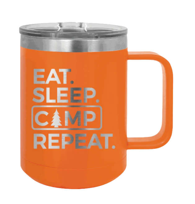 Eat Sleep Camp Repeat - 15oz Mug Laser Engraved - Image 11