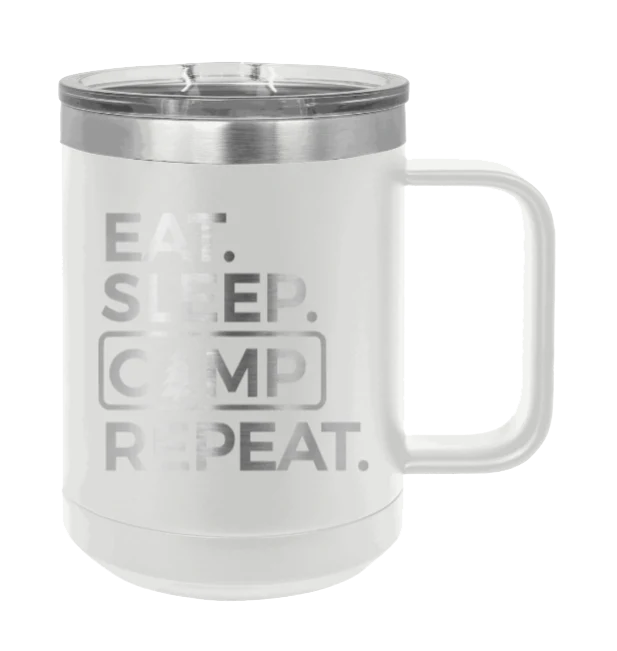 Eat Sleep Camp Repeat - 15oz Mug Laser Engraved - Image 16