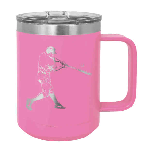 Baseball Player - 15oz Mug Laser Engraved - Image 12