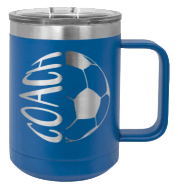 Soccer Ball Coach - 15oz Mug Laser Engraved - Image 2